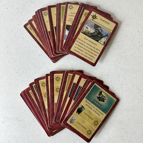 RISK Lord Of The Rings Trilogy Edition Adventure Cards Only Complete Set of 60 - Picture 2 of 2